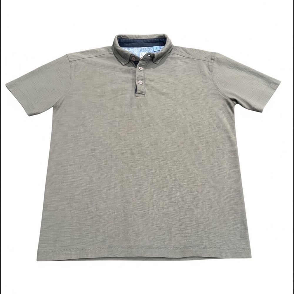 VTG 1946 Men's‎ Short Sleeve Polo Shirt in Light Gray 100% Cotton Medium